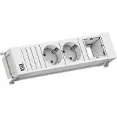 Bachmann POWER FRAME 2xCEE7/3 1xCM 0,2m GST18 RAL9010