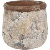 Clayre & Eef Bloempot Ø 18x17 cm Beige Terracotta Beige
