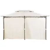Beliani COLOS - tuinpaviljoen-Beige-Staal