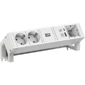 Bachmann DESK2, wit, 2x CEE7/3, 1x CM, 1x USB A/C, 22W, 0,2m, GST18