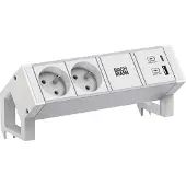 Bachmann Desk2 Alu Wit 2Xusb-A, 1Xusb-C, 22W, 0,2M, Gst18