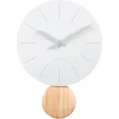 Karlsson – Arlo wandklok, pendelmodel – wit