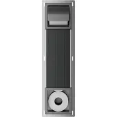 Wiesbaden Toiletrolhouder met Klep en Reserverolhouder Inbouw Rocko Gunmetal