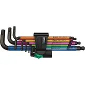 Wera 950/9 Haakse schroevendraaierset 1.5 mm, 2 mm, 2.5 mm, 3 mm, 4 mm, 5 mm, 6 mm, 8 mm, 10 mm 9-delig