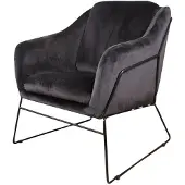 DS4U Fauteuil Antonio velvet | DS4U fluweel zwart 63x82x88 cm fauteuils | NADUVI