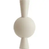 Light & Living Vaas Kavandu - Wit - 37.5x22x81cm - Metaal - Modern - Bloemenvaas - Woondecoratie - Decoratieve vaas voor woonkamer of slaapkamer