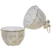Beliani AMORGOS - windlichtzuilen-Goud-Metaal