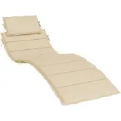 vidaXL Ligbedkussen 186x58x4 cm oxford stof beige