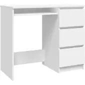 vidaXL Bureau 90x45x76 cm bewerkt hout wit