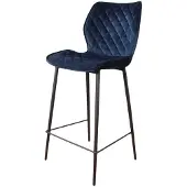 DS4U Barkruk Ruby velvet | DS4U fluweel blauw 43x100x43 cm barkrukken | NADUVI