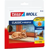 TESA Venster-/deurtochtstrip | B9mmxH5,5mmxL6m | bruin | 10 stuks - 05390-00101-00 05390-00101-00