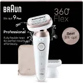 Braun Silk·épil 9 Flex - Epilator met Ladyshave opzetstuk - type 9-030 3D - Wit/Rose Titan
