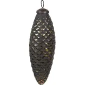 Clayre & Eef Kerstbal Overig 6x5x17 cm Zwart Glas Kerstballen