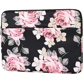 Canvas Artisan Laptophoes 13.3 Inch - Sleeve - Zwarte Roos