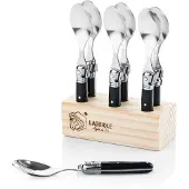 Laguiole Koffielepel Premium Line Zwart (6-Delig)
