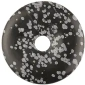 Ruben Robijn Obsidiaan sneeuwvlok donut 50 mm
