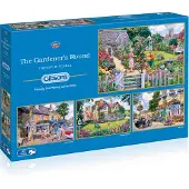 Gibsons The Gardener's Round Puzzel (4 x 500 stukjes)