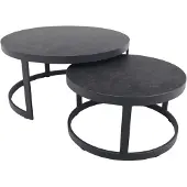 Van der Garde Tuinmeubelen Rhodos koffietafel - set van 2 - antraciet