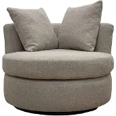 Giga Meubel Draaifauteuil Thony Rond Taupe