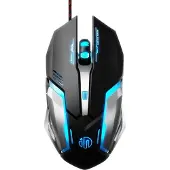 Inphic Bedrade gamingmuis PB6S- RGB - 4800 DPI -Zwart/Zilver
