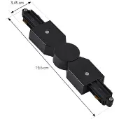 LINDBY - Linaro Track Connector Verstelbaar Zwart