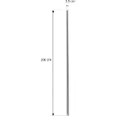 LINDBY stroomrail Linaro, 2 m, wit, 1-fase railsysteem Linaro, wit / opaal, Hal, Aluminium, Modern, 1-fase railverlichting