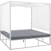 Beliani PALLANZA - Loungefauteuil-Wit-Aluminium