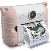 KIDYWOLF KIDYPRINT Roze Thermische Kindercamera – Instant Camera voor Kinderen met Direct Print