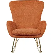 Beliani ANASET - Schommelfauteuil-Oranje-Bouclé
