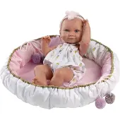 Llorens Babypop Nica in een knuffelnest 40cm