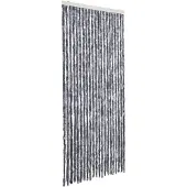 vidaXL Vliegengordijn 90x200 cm chenille zilverkleurig