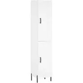 vidaXL Hoge kast 34,5x34x180 cm bewerkt hout wit