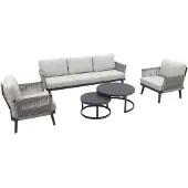 Van der Garde Tuinmeubelen Durban/Rhodos stoel-bank loungeset - 5-delig