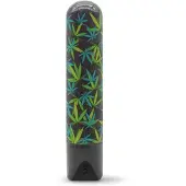 Prints Charming Mini vibrator met wietprint zwart groen