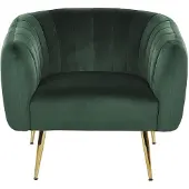 Beliani LACONIA - Fauteuil - Groen - Fluweel