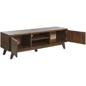 Beliani PRESCOT - TV-kast-Donkere houtkleur-MDF, Vezelplaat