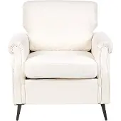 Beliani VIETAS - Fauteuil-Wit-Polyester