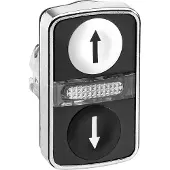Schneider Electric , lichtgevende drukknop met dubbele aanduiding, type ZB4BW7A1724