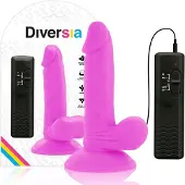 Diversia | Flexible Vibrating Dildo 17 Cm - Purple