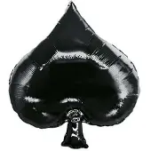 Betallic Folieballon Casino Schoppen Zwart 86 cm