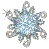 Betallic Folieballon holografische sneeuwvlok - 95 cm