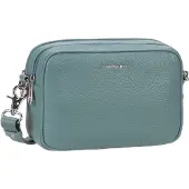 Mandarina Duck Leren Schoudertas Mellow Leather Crossbody Camera Bag Mistral Mintgroen
