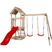 Swing King Swingking Speeltoestel Noa Met Glijbaan Rood 265cmx280x234cm