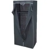 Koopman Mobiele opvouwbare kledingkast - grijs - 160 cm - Campingkledingkasten