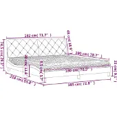 vidaXL Bed met matras, donkergroen, 180x200 cm, fluweel