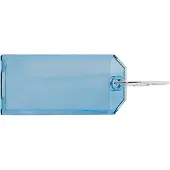 Combicraft Plexiglas sleutellabels met 2-zijdig venster 75x31mm blauw - 10 stuks