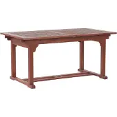 Beliani TOSCANA - Verlengbare tafel-Donkere houtkleur-Acaciahout