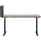 Beliani WALLY - Bureauscherm - Donkergrijs - 160 cm - Polyester