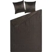 Beliani Plafond, Spreien set met kussens reliëfmotief 3-delig bruin 140 x 210 cm RAYEN (140 x 210 cm)