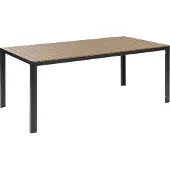 Beliani NARDO - Tuintafelset-Lichte houtkleur-Kunsthout